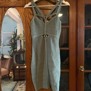bebe Green Bodycon Dress